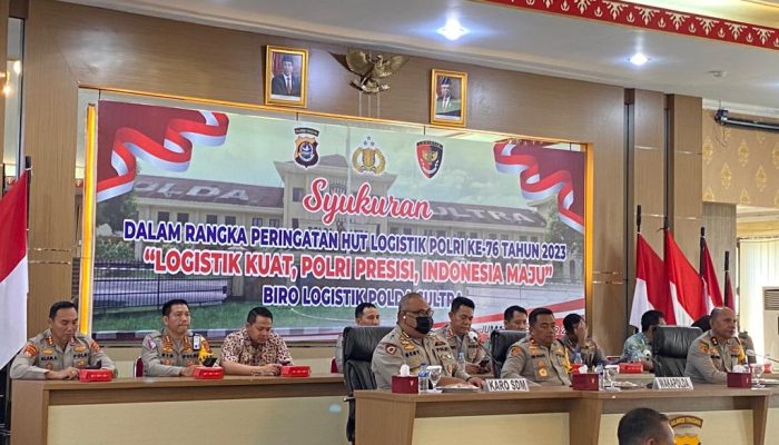 Wakapolda Sultra Ikuti Perayaan HUT ke-76 Logistik Polri