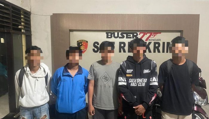 Aniaya Pelajar Sekolah Lain dengan Golok Sisir, 5 Pelajar SMK di Kendari Diringkus Polisi