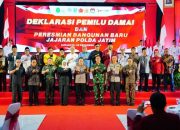 Kapolri Galakkan Deklarasi Pemilu 2024 Aman dan Damai di Surabaya