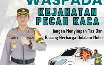 Marak Modus Kejahatan Pecah Kaca Mobil, Masyarakat Kendari Diminta Waspada