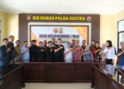 Nota Kesepahaman Bidhumas Polda Sultra dan Media Tahun Anggaran 2024 Resmi Ditandatangani