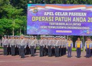 Apel Gelar Pasukan Operasi Patuh Anoa 2024 di Lapangan Apel Presisi Polda Sultra, Senin 15 Juli 2024