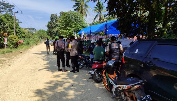 Cabub Cawabub Konsel Lakukan Kampanye Terbatas, Polsek Buke Berikan Pengamanan