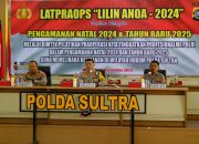 Dirlantas Polda Sultra Pimpin Latpraops Lilin Anoa 2024 untuk Pengamanan Natal dan Tahun Baru