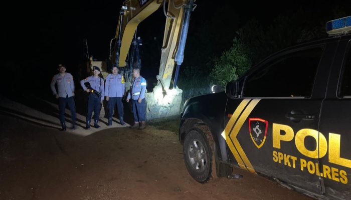 Polres Bombana Ungkap Tambang Emas Ilegal Kedua di SP9 Wumbubangka, 7 Pelaku Diamankan